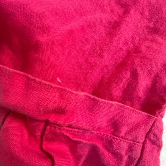 Mosaic USA Womens Fuchsia Linen Tunic Top with Pockets 3/4 Sleeve Loose Fit XL - Picture 7 of 8